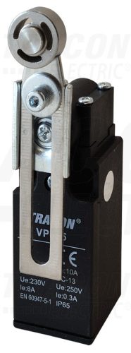 Tracon Helyzetkapcsoló, lengőkar-görgő 1×NO+1×NC, 6A/230V AC, 30-60mm, IP65