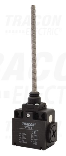 Tracon Helyzetkapcsoló, rugószáras (acél) 1×NO+1×NC, 6A/230V AC, IP65