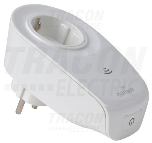 Tracon Csatlakozó aljzat adapter wifis kapcsolóval 230 V, 50 Hz, 16 A, MAX. 3500 W, Wi-Fi: 2.4 GHz