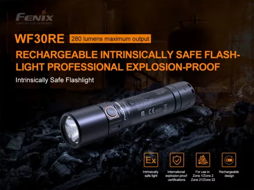 Újratölthető ATEX lámpa Fenix WF30RE