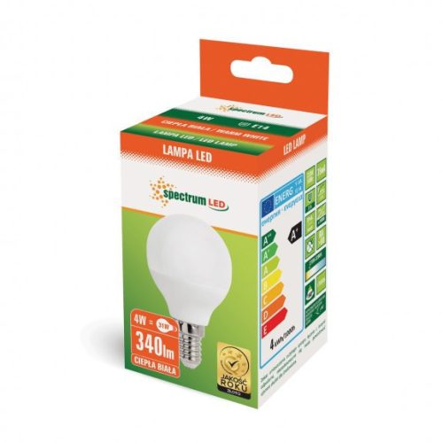 LED Kisgömb E14 230V 4W WW