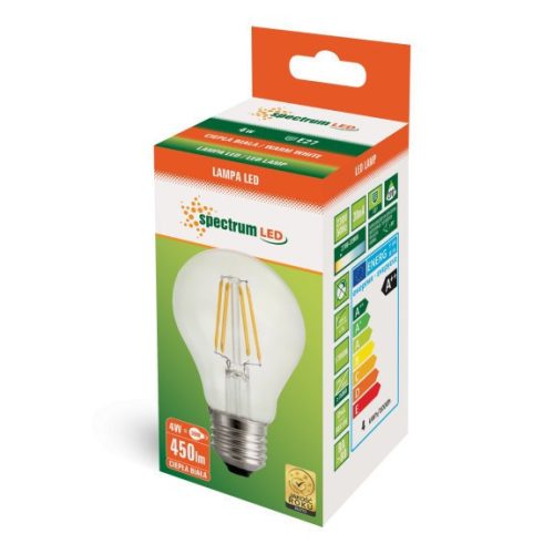 LED GLS  E27 230V 4W COG WW üveg