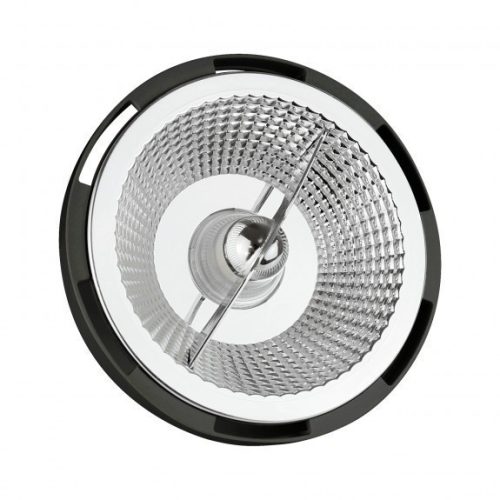 LED AR111 GU10 230V 15W COB 10° WW fekete házas