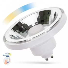   LED AR111 GU10 230V 10W SMD 30° CCT+DIMM WI-FI/BT SMART fehér házas