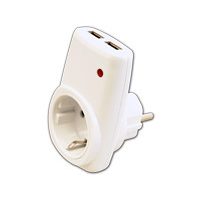 Csatlakozóaljzat (dugalj) adapter 2 db USB porttal