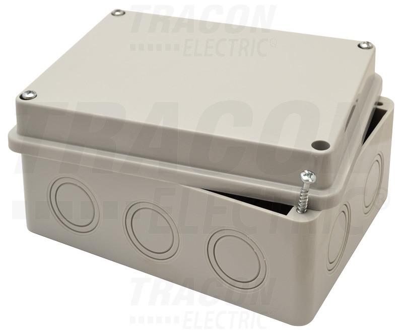 Elektronikai doboz, világos szürke, teli fedéllel 150×110×70mm, IP54 Elektronikai doboz, világos szürke, teli fedéllel 150×110×70mm, IP54