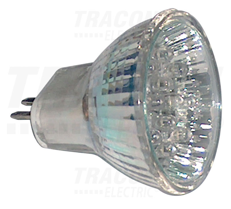 Tracon Hidegtükrös LED fényforrás, kék 12 V AC/DC, MR11, 0,8W, 120°, G5.3, 12×LED