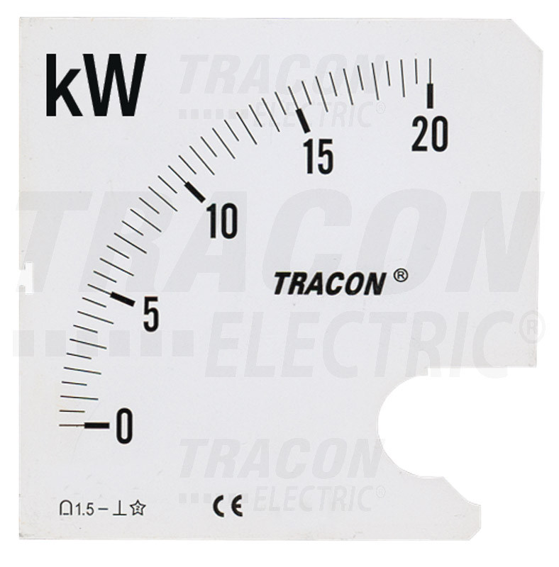 Skálalap W96-400V/4 műszerhez 0 - 40 kW Skálalap W96-400V/4 műszerhez 0 - 40 kW