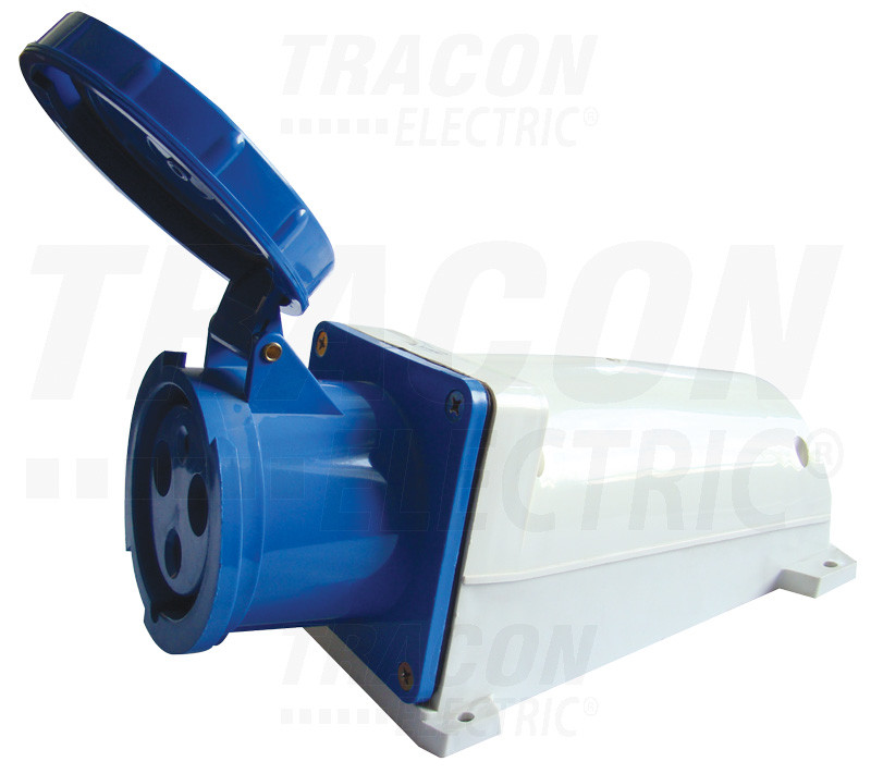 Tracon Felületre szerelhető ipari csatlakozóaljzat 125A, 250V, 2P+E, 6h, IP67